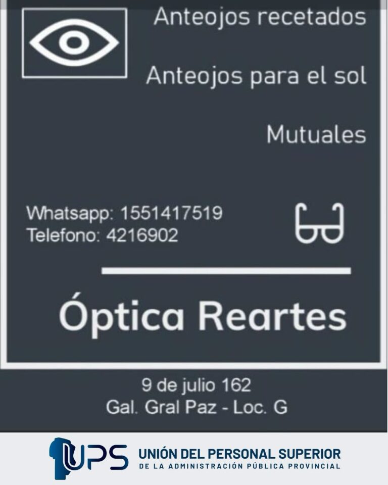 Convenio con                                 REARTES (Óptica y Contactología)