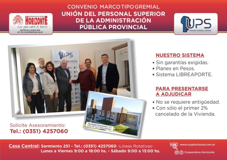 🏠Convenio con COOPERATIVA HORIZONTE
