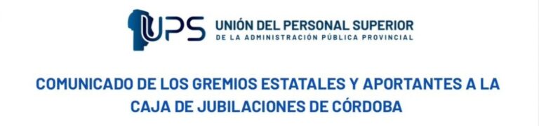 🔈COMUNICADO DE LOS GREMIOS ESTATALES Y APORTANTES A LA CAJA DE JUBILACIONES (Marzo 2026)