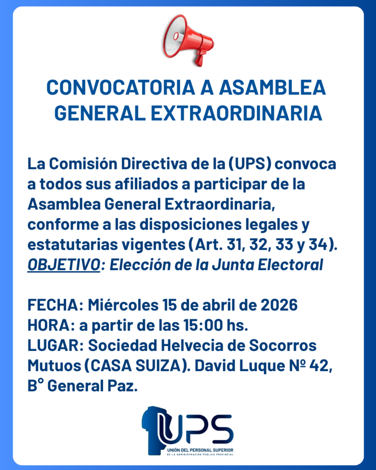CONVOCATORIA A ASAMBLEA GENERAL EXTRAORDINARIA