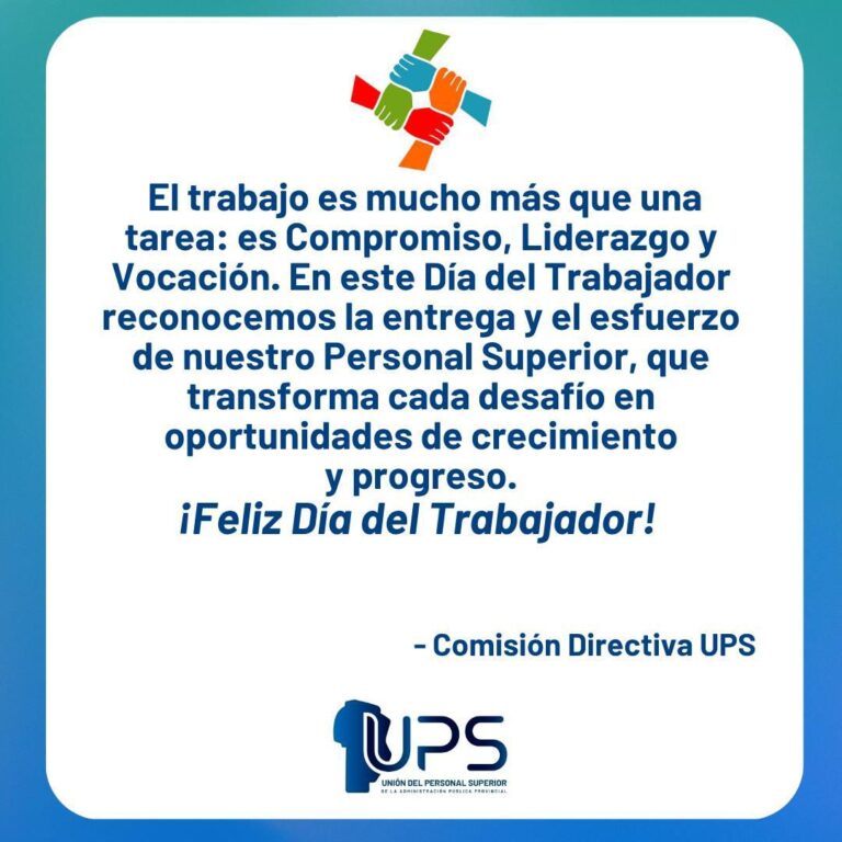 1 DE MAYO: ¡FELIZ DÍA DEL TRABAJADOR!